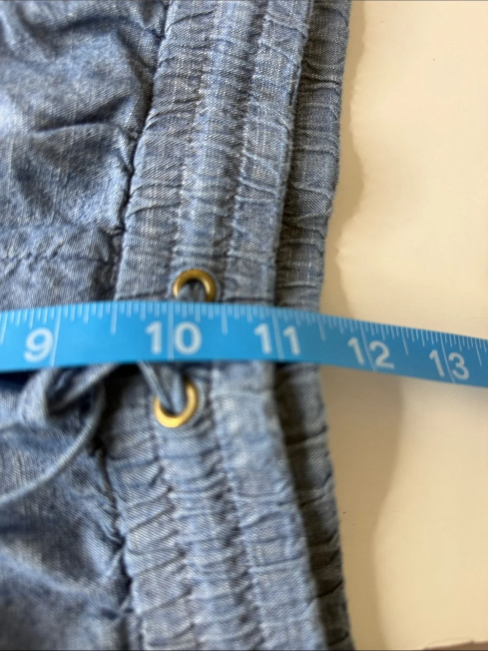 J Crew Chambray Drawstring Pants Blue Size 16